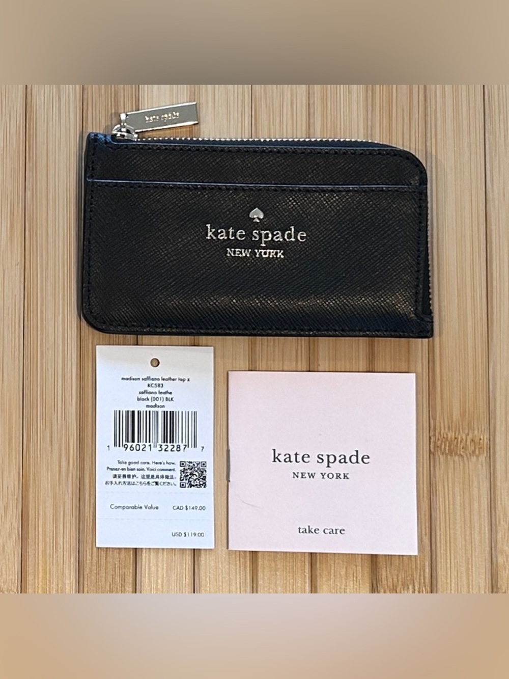 Kate Spade ♠️ Madison Top Zip Card Holder